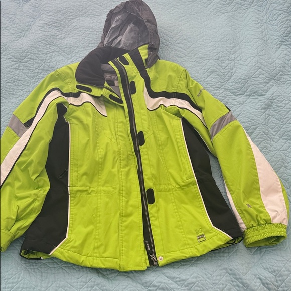 Stryke by Spider ladies Lime Green and Black ski Jacket sz M - Picture 1 of 9